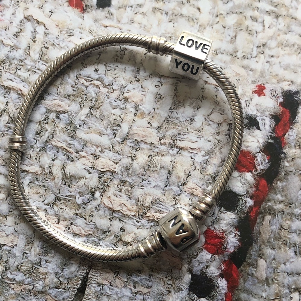 I LOVE YOU Two-Tone Pandora Spacer Charm